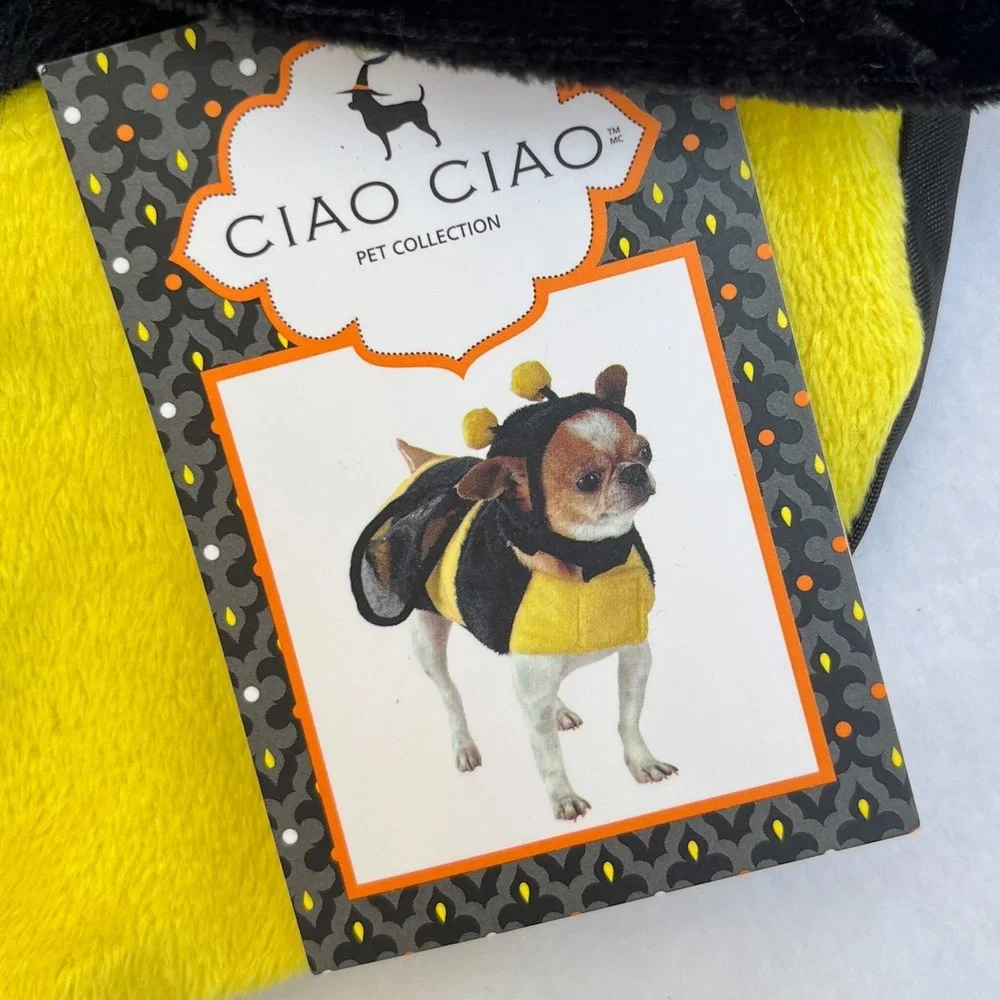 Bee 🐝 Dog Cat Costume Plush Halloween Pet Outfit S NWT 11-13